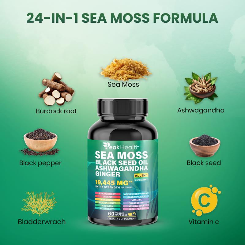 Sea Moss & Shilajit Dynamic Vitality Bundle - 60 Count